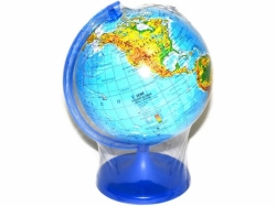 Globus zeměpisný plastový mapa světa 16cm malý v sáčku 040440
