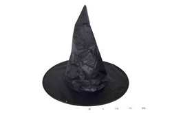 Klobouk čarodějnický černý 35x35 cm  880217