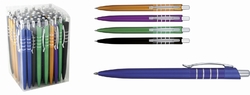 Plastové kuličkové pero s kovovými doplňky  A01E.2103