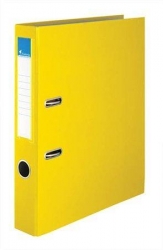 Pákový pořadač "Basic", žlutý, 50 mm, A4, PP/ karton