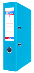 Pákový pořadač DONAU LIFE, A4/75 mm, karton, neonově modrý