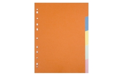 Rozdružovač papírový A4 barevný 1-5