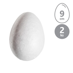 Polystyrenové vajíčko  9 cm, sada 2 ks