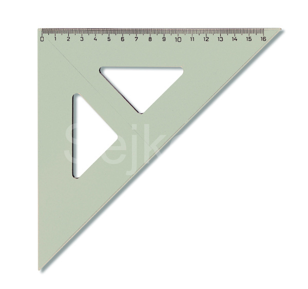 trojuhelník 45/177 s kolmicí kouřový