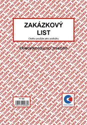 Zakázkový list A4 samopropis. PT190