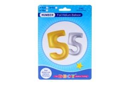 Balonek nafukovací ve tvaru čísla  5 886085 zlatý 40cm