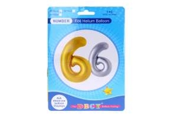 Balonek nafukovací ve tvaru čísla  6 886086 stříbrný  40cm