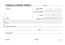 Výdajový pokladní doklad A6 samopropis  nečíslovaný PT040