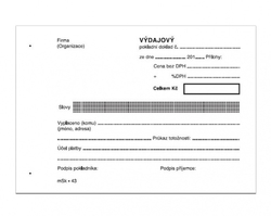Výdajový pokladní doklad jednoduchý A6 propisující mSk 43