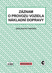 Záznam o provozu vozidla  nákladní  dopravy A4  ET210