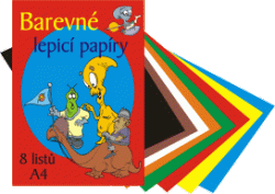 Barevné papíry lepicí