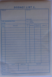 Dodací list A5   MSK 10