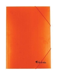 Odkládací mapa 253 3klopy s gumičkou oranžové