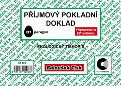 Příjmový pokladní doklad A6  ET020