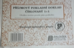 Příjmový pokladní doklad A6 samopropis i pro pod.učet.