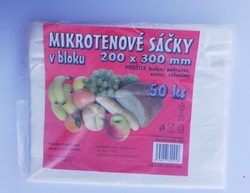 Mikrotenový sáček  200x300/15mi 50ks