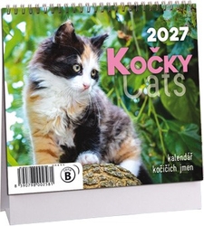Stolní kalendář- Kočky mini 