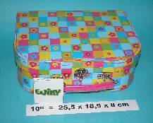 Kufřík kytka karo 25cm 881561