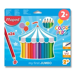 PASTELKY MAPED COLOR'PEPS JUMBO - 24 BAREV, TROJHRANNÉ
