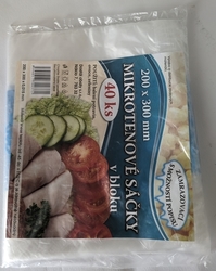 Mikrotenový sáček zamražovací 200x300/15mi /40ks s popiskou