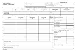 MSK.320 záznam o provozu  nákladního vozidla.