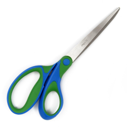 Spoko nůžky kancelářské Comfort, 21 cm, asymetrické, zeleno-modré S05570 