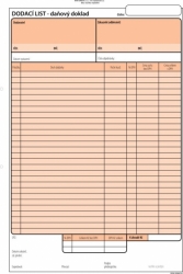 T.761 dodací list  A4  propisovací 100 listů