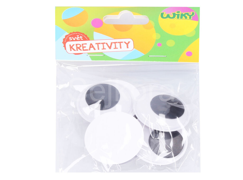 Oči pohyblivé samolepící 4 cm - 8 ks 056009