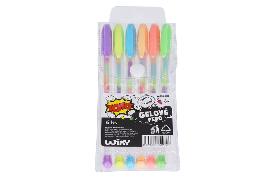 Gelové pero sada 6 ks Duha  832606