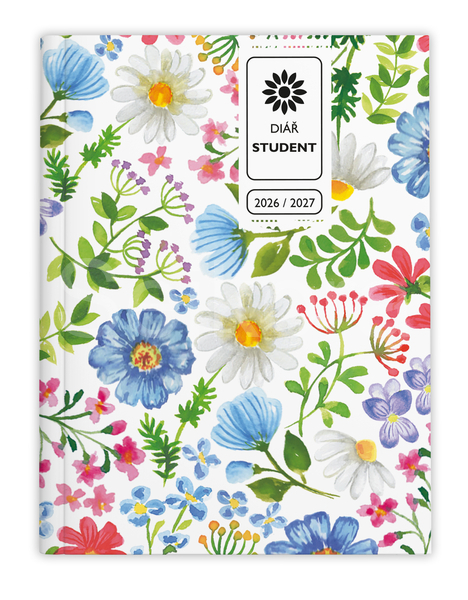 Týdenní diář - Student - V8 - lamino - kapesní - Louka  BTS9-2