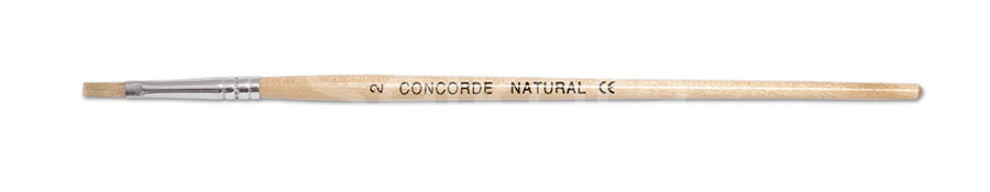 Štětec plochý CONCORDE č. 2, natural, přírodní štětiny
