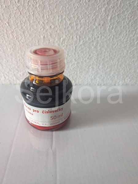 Razítková barva číslovačky červená  50ml