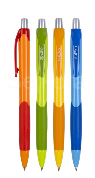 S011199112 Spoko Fruity kuličkové pero, modrá náplň, mix barev